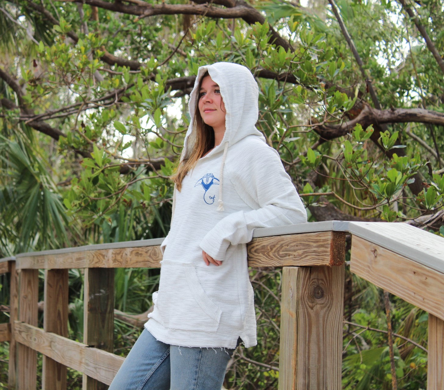 Raye Hoodie - Beach Comfort Blend with Embroidered Ray