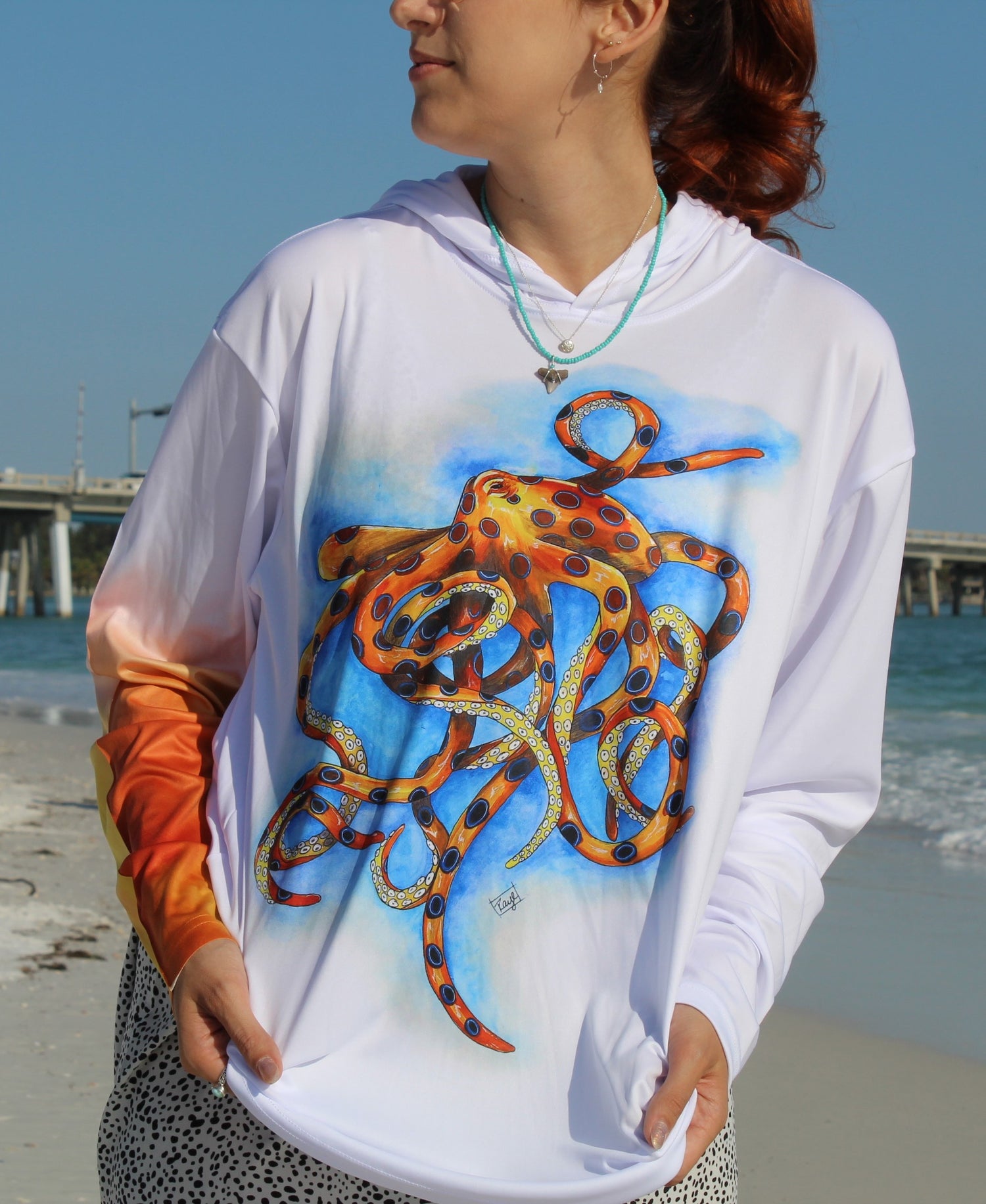 Hoodie- Performance Blue Ringed Octopus-Raye&