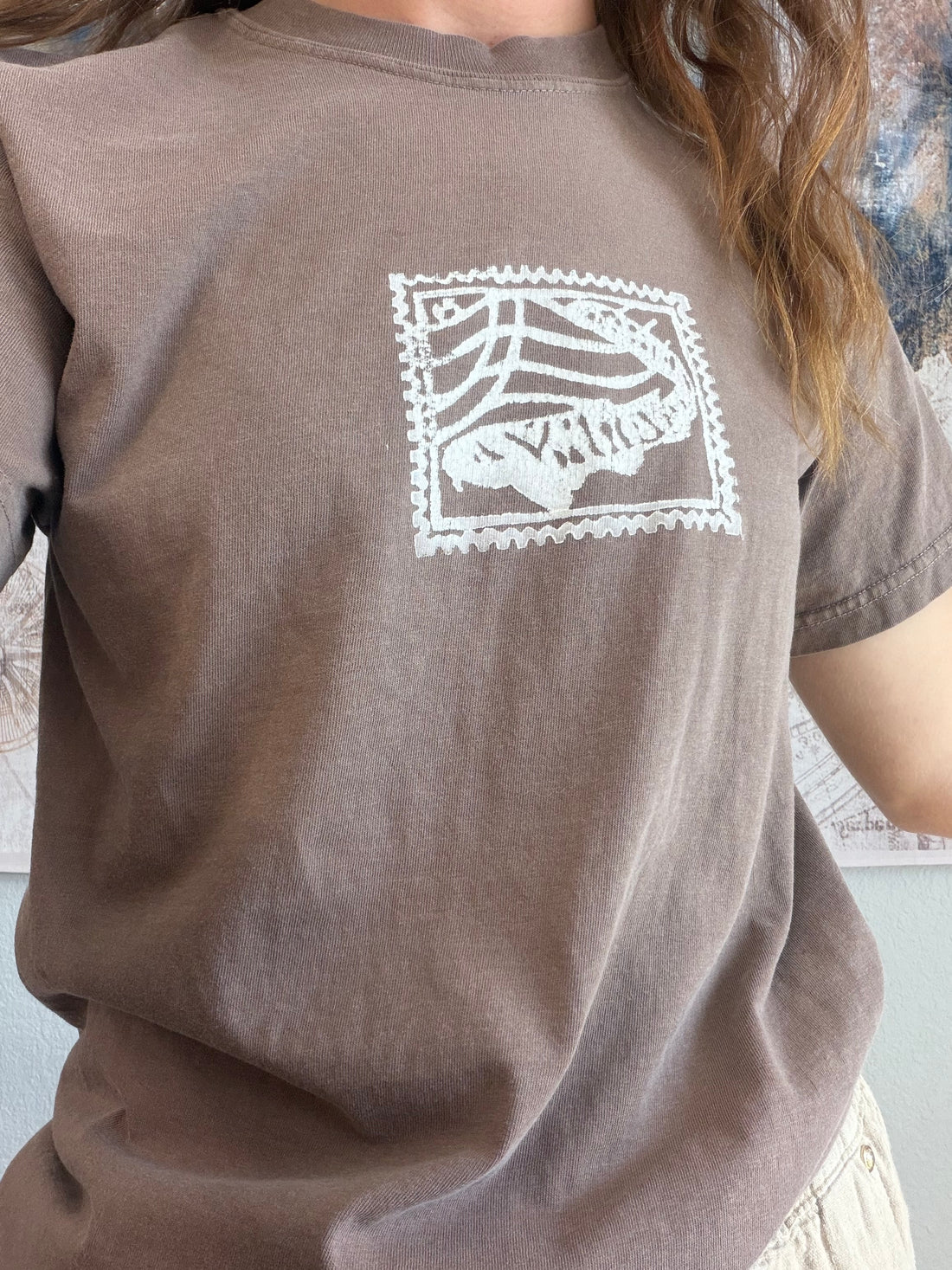Zebra Shark Hand-Stamped T-Shirt - 100% Cotton