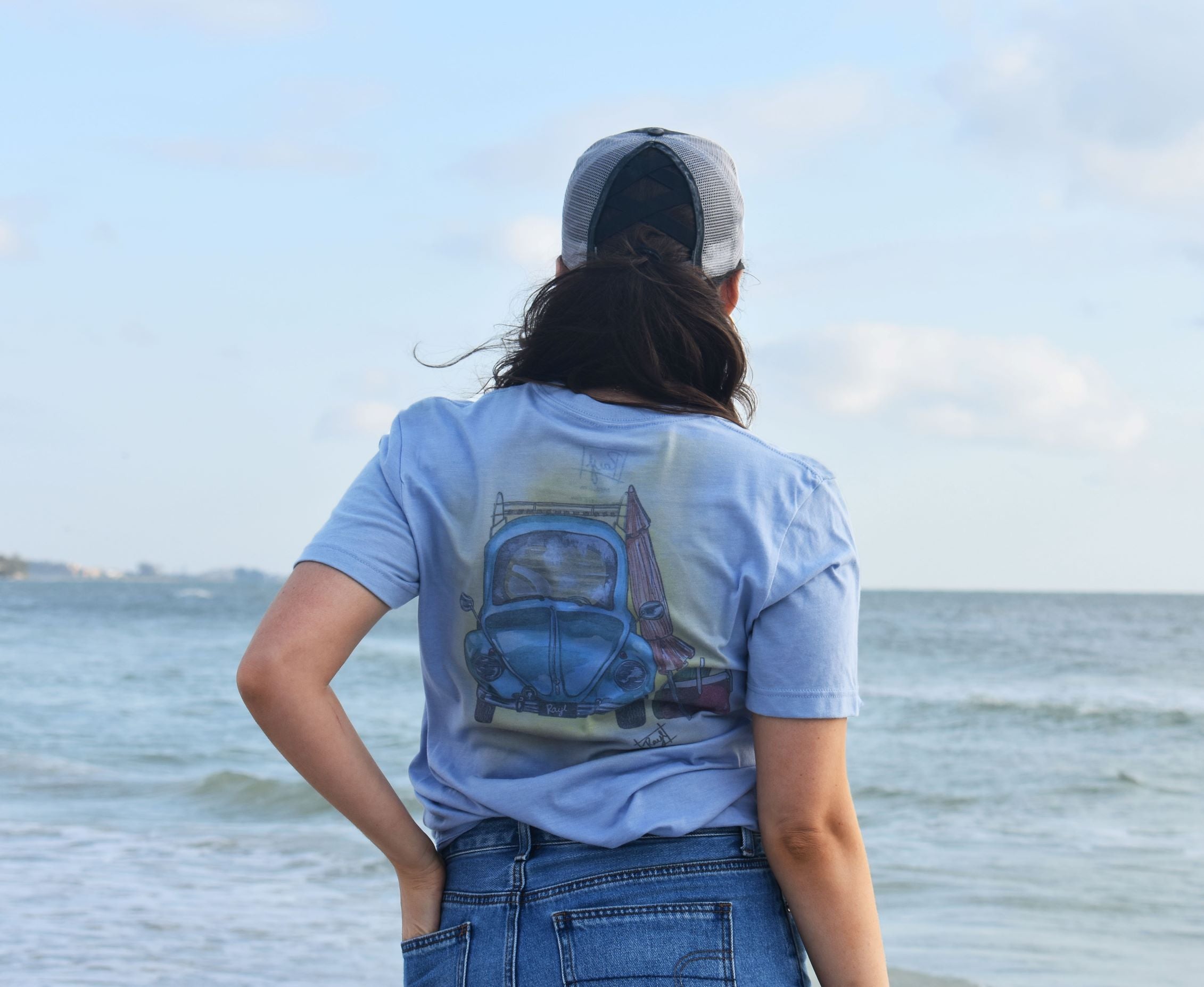 T-Shirt Vintage Beach Bug-Raye&
