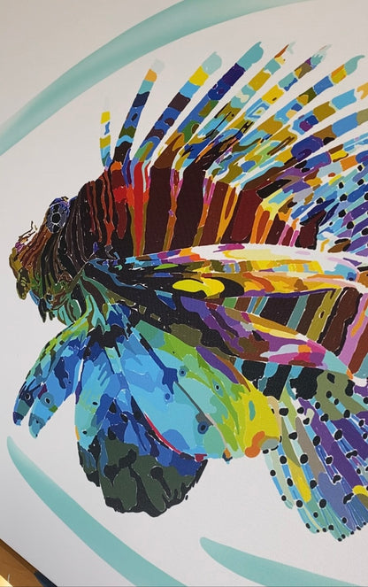 Giclee art on Canvas-Lion Fish-Raye&