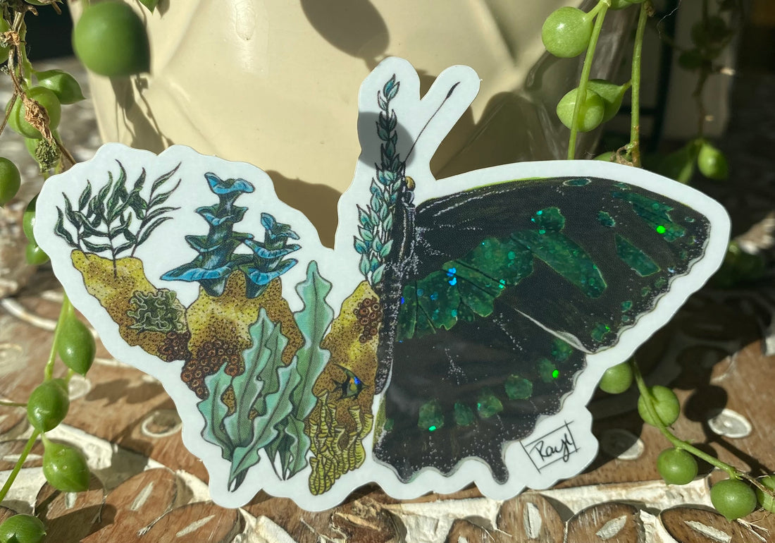 Butterfly Stickers-Malachite-Raye&