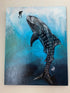 Whale Shark and Diver 11x14-Raye&